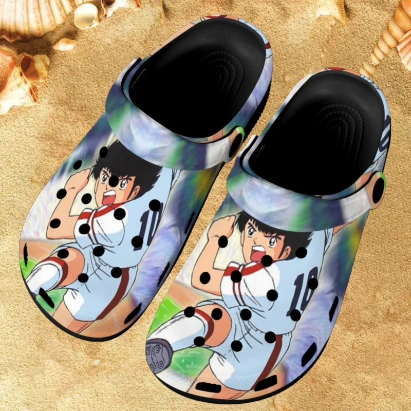 

Captain Tsubasa Anime Cartoon Women Slippers Hole Shoes Summer Outdoor Soft Sole Sandals Female Breathable Home Couple Slides