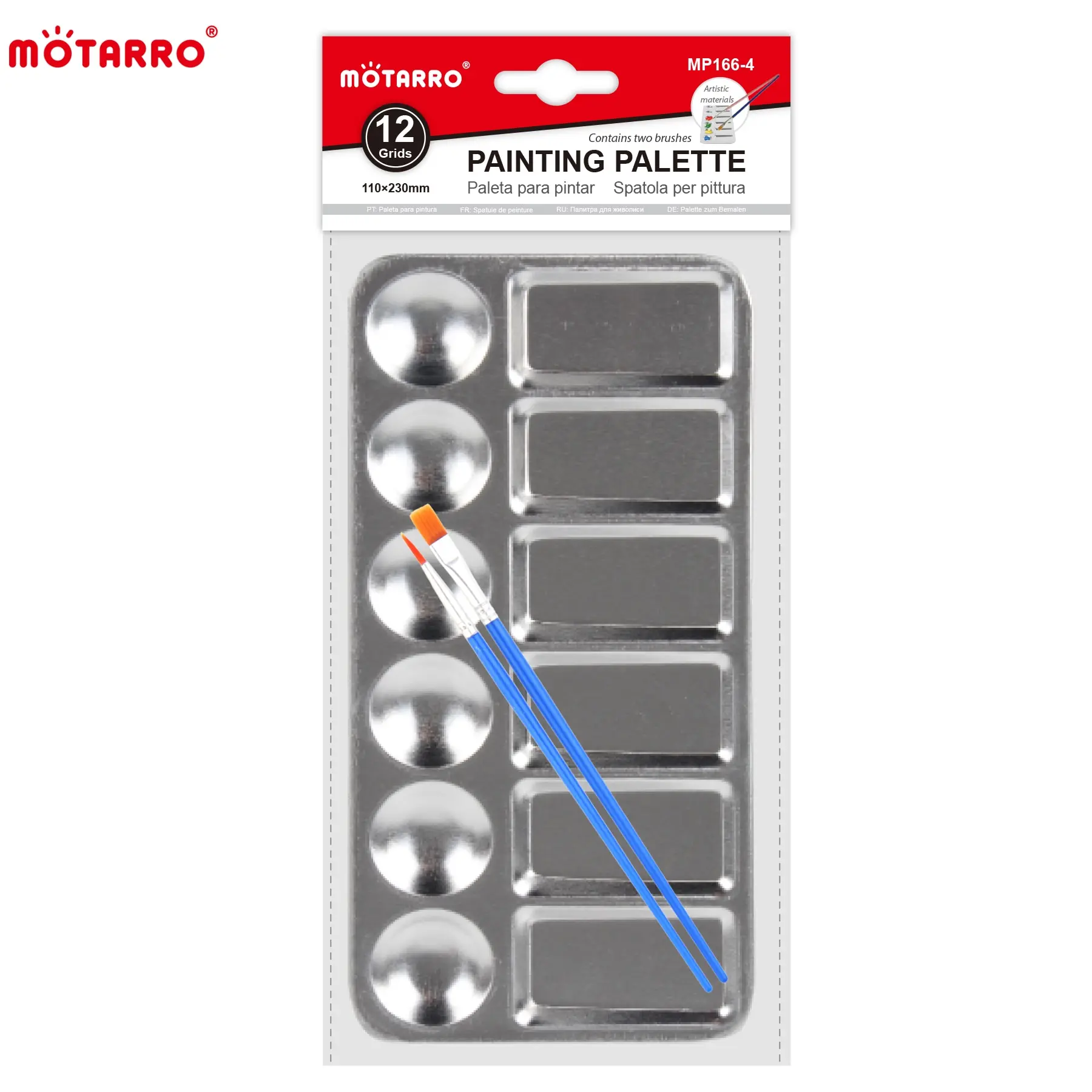 Rectangle Paint Tray Metal Palettes for Acrylic Oil Paint Watercolor Craft Professional DIY Art Painting Palette 1Pcs