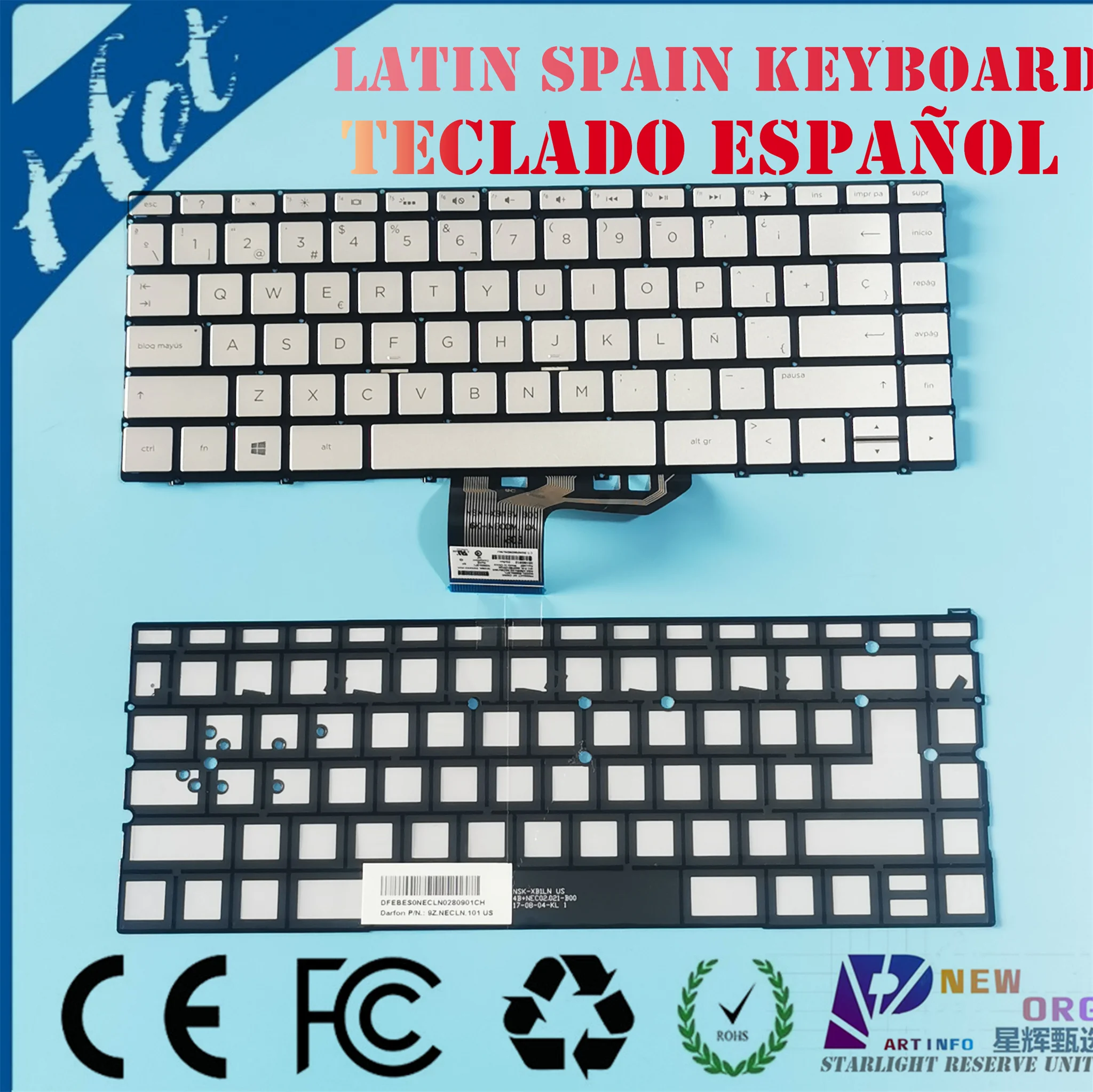 

SP LA Клавиатура с подсветкой для ноутбука HP SPECTRE X360 13-AC 13-W 13-AP 13-AE TPN-Q199 X31