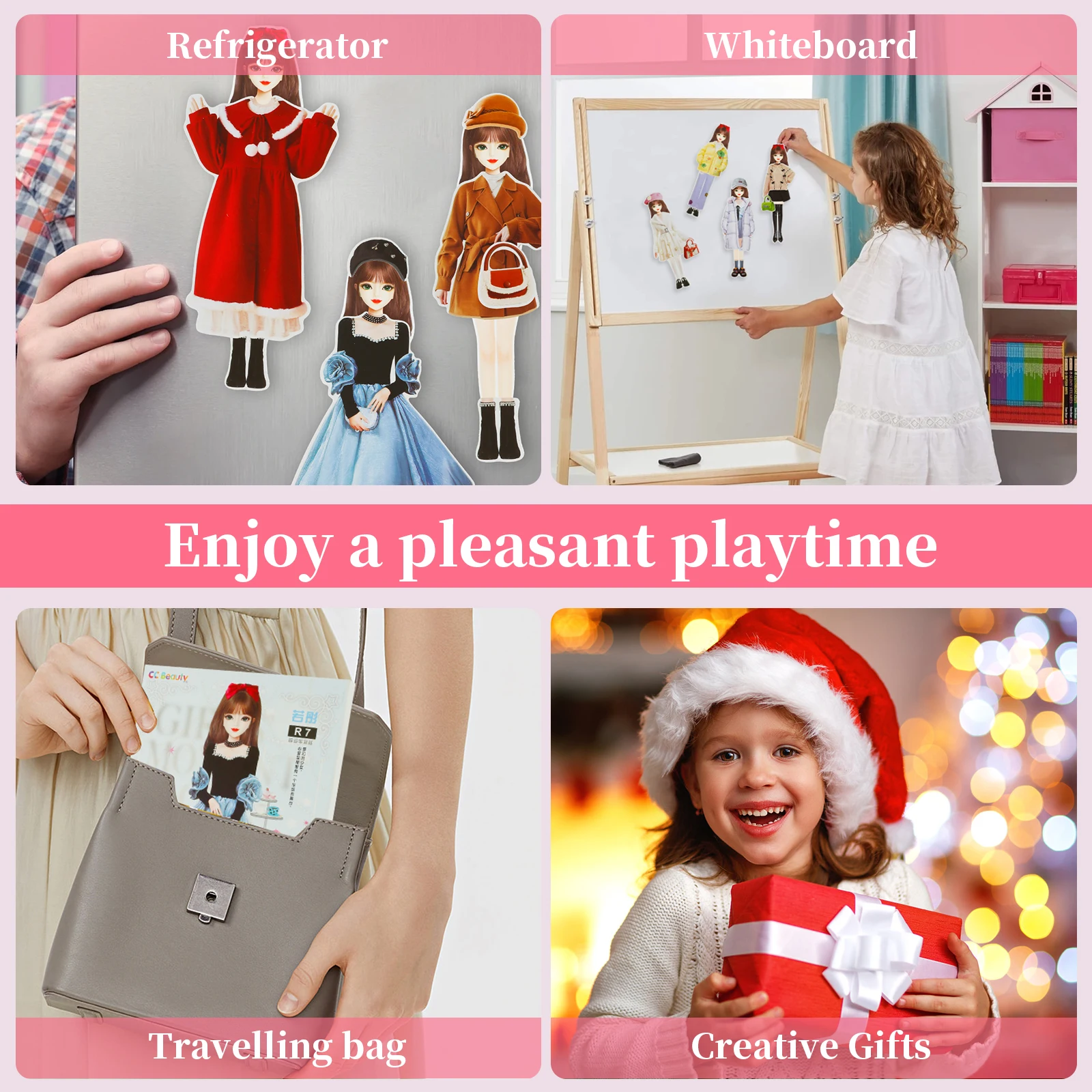 Dress Up Dolls Magnetic Dress Up Baby for Girls Funny Magnetic Princess Dress Up Paper Doll with 1 Doll Portable Magnet People Clothes Puzzles
