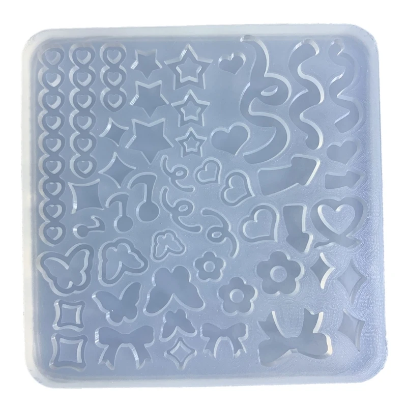 

Shaker Filler Moulsd DIY Keychain Pendants Color Strip Filling Silicone Molds