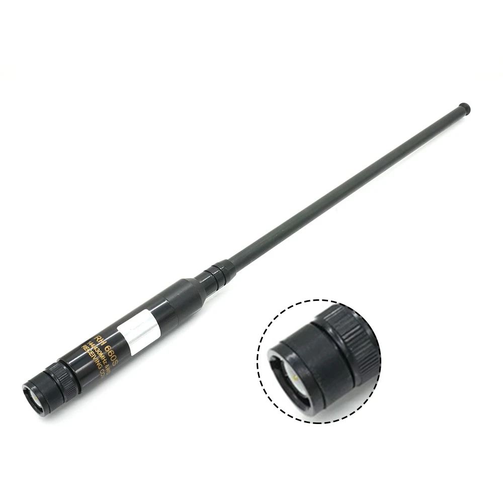 1 Stück RH660S Antenne SMA-Buchse/SMA-Stecker/BNC High Gain Dual Band 144/430 MHz Teleskopantenne Kommunikationsantennen – Detail 10