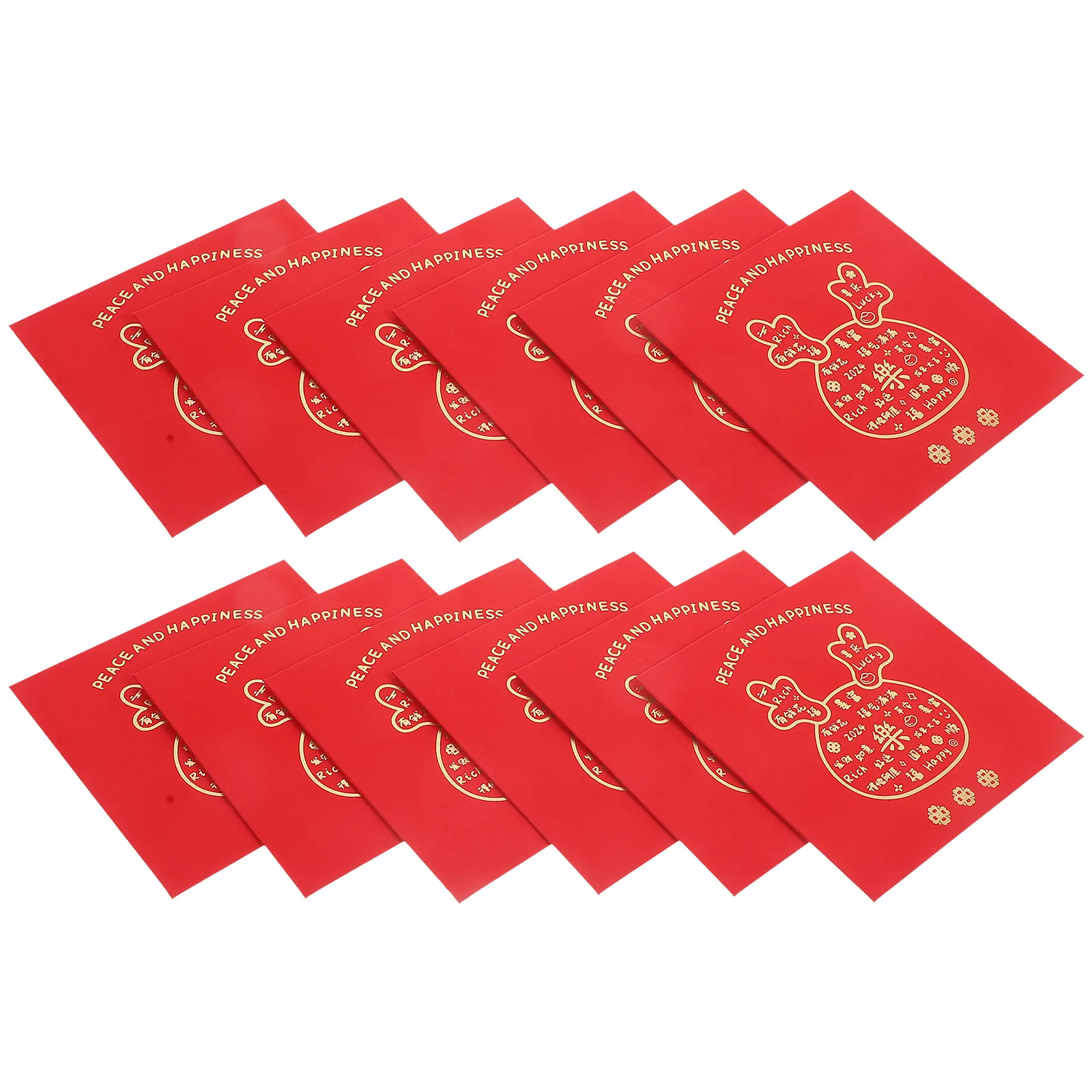 

12pcs Chinese Style Traditional Red Envelopes Money Pouches Red Packets New Year Gift (Mixed Style)