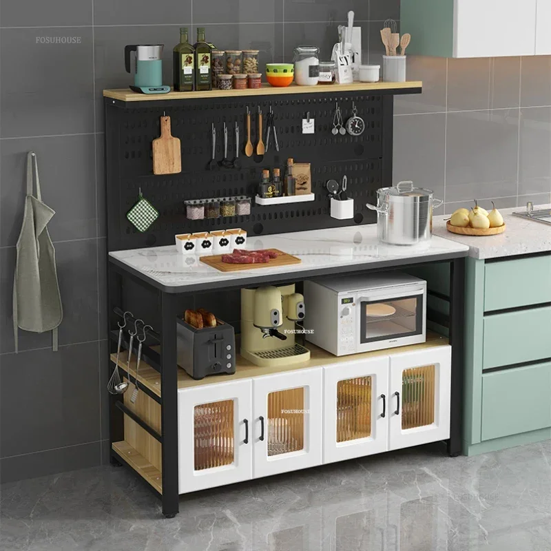 Luxury Slate Kitchen Cabinets Home Furniture Nordic Sideboard Multi-functional Console Storage Cabinets with Perforated Board X 4
