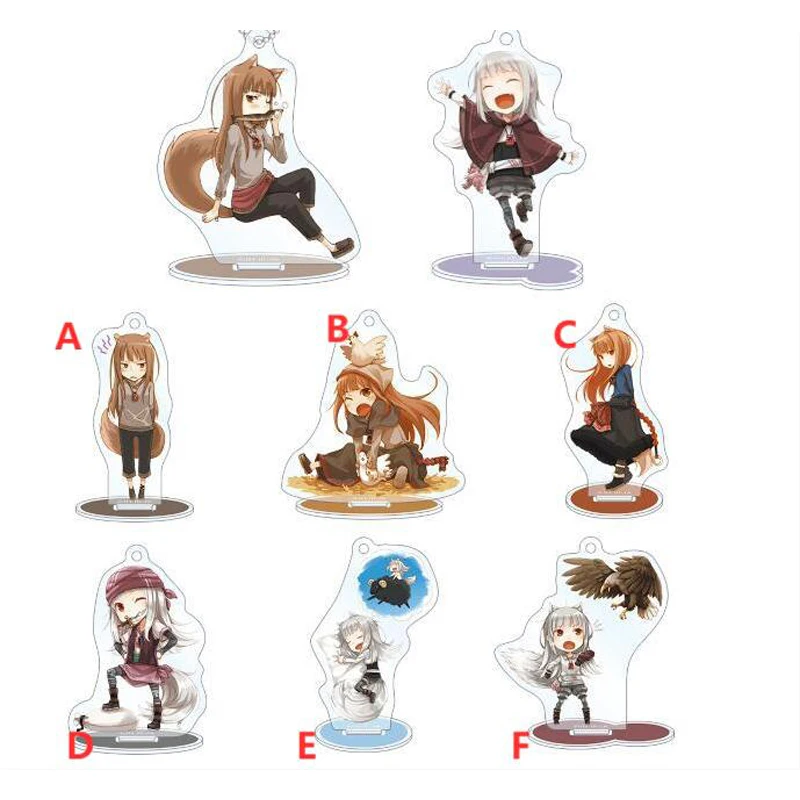 Anime Spice and Wolf Holo Acrylic Anime Keychain Keyring Strap Figure 6cm Cute 