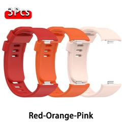 Silicone Sport Strap for Smartwatches - Premium Wristband Accessory (Red - Orange - Pink)