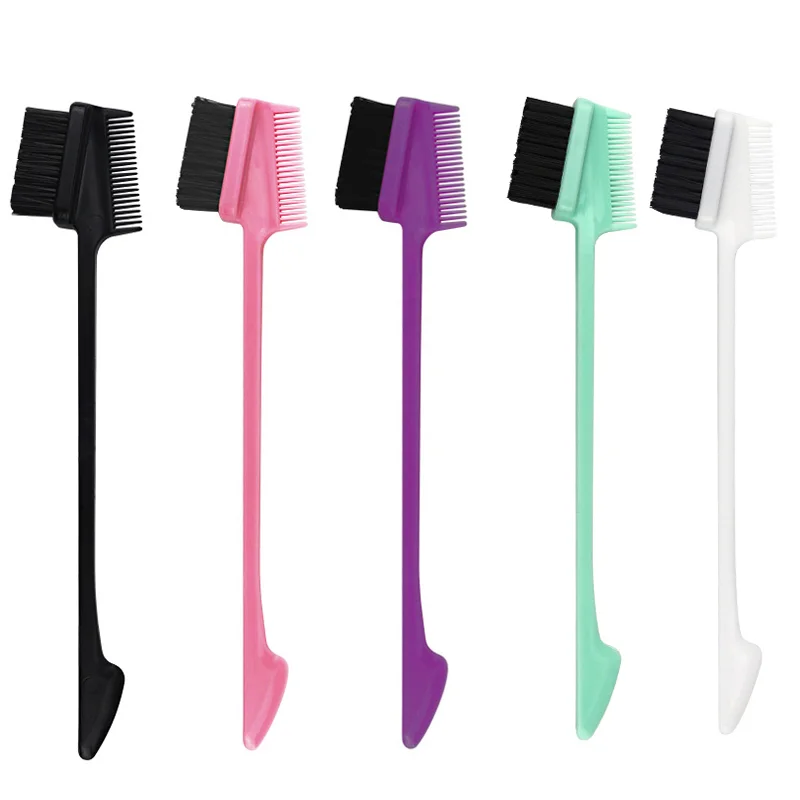 Edge Brush Comb Vendor Double Sided 3 in 1 Edge Control Brush For Baby Hair Salon Hair Comb Brushes Beauty Tools Hairbrush