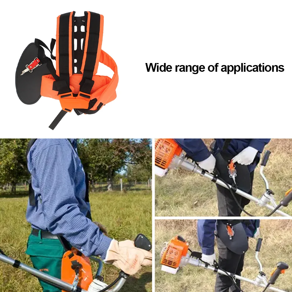 Cintura per imbracatura Tosaerba Doppia tracolla Comfort Risparmio di manodopera Cintura imbottita per decespugliatore Trimmer Potatore da giardino - immagine 5