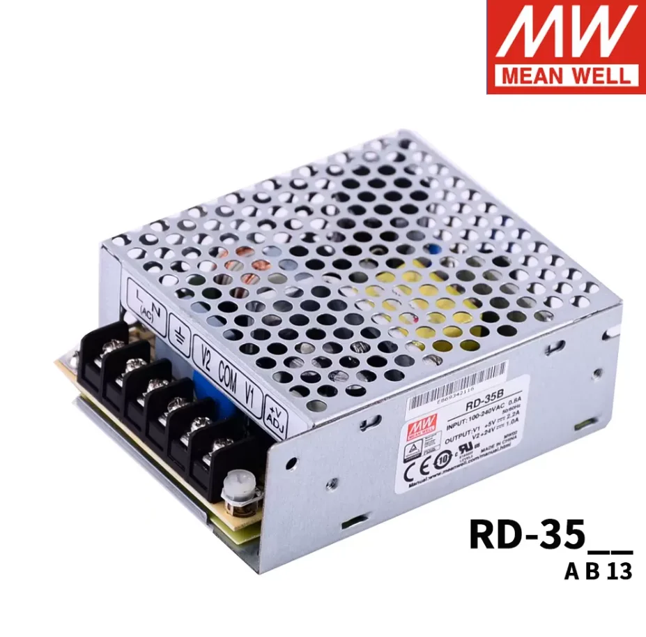 MEAN WELL RD-35 RD-35A RD-35B RD-3513 이중 출력 스위칭 전원 공급 장치 5V/12V/24V±15V DC 전압 조정기 NED