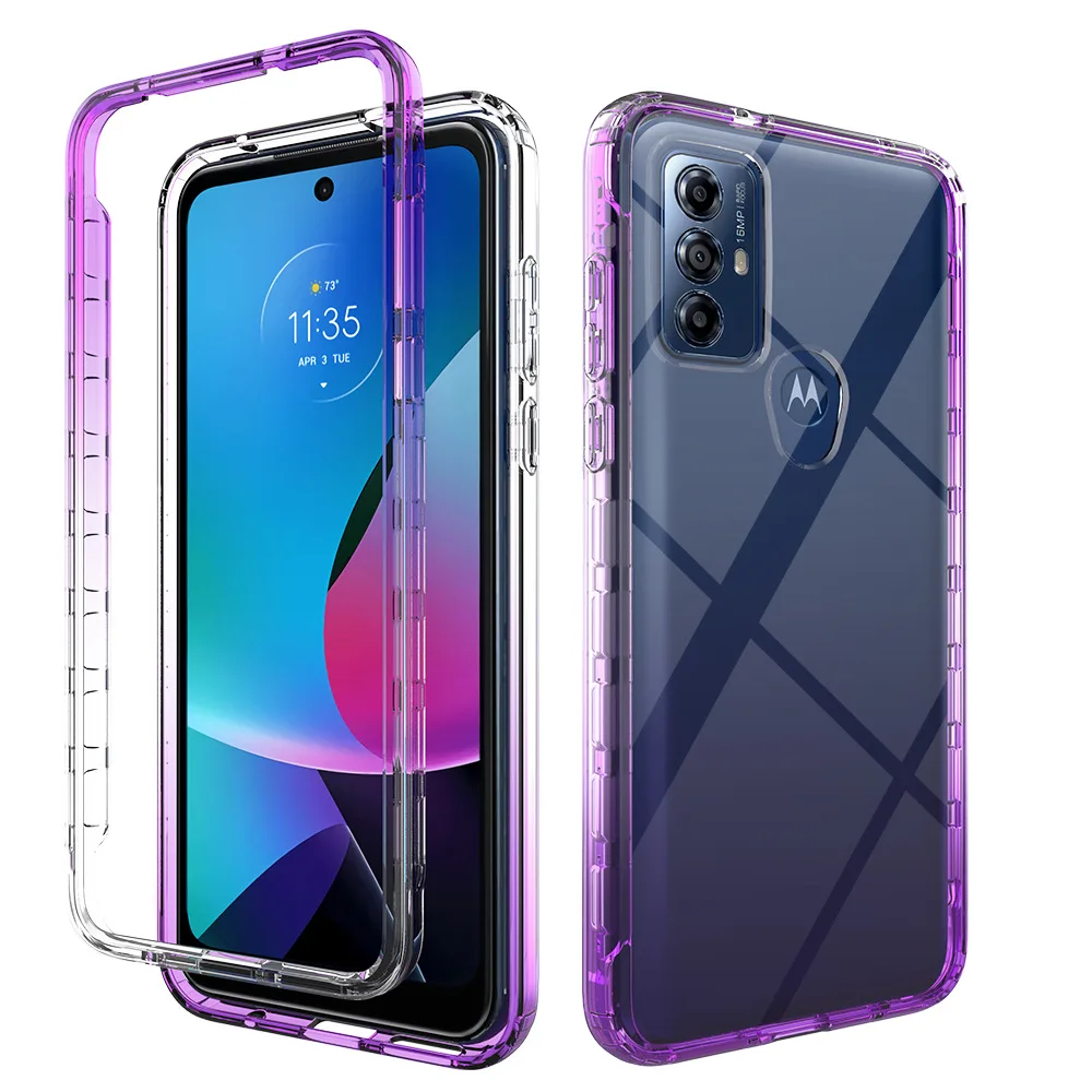 Candy Color Transparent Shockproof Case - Dual Layer Protection