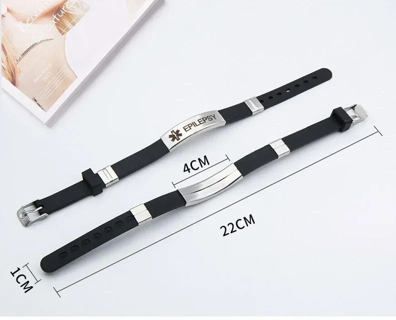 Type 1 Diabetes Medical Alert ID Bracelets for Men Woman Kids Adjustable Silicone Bangles ICE SOS Jewelry silicone bracelet,fashion jewelry