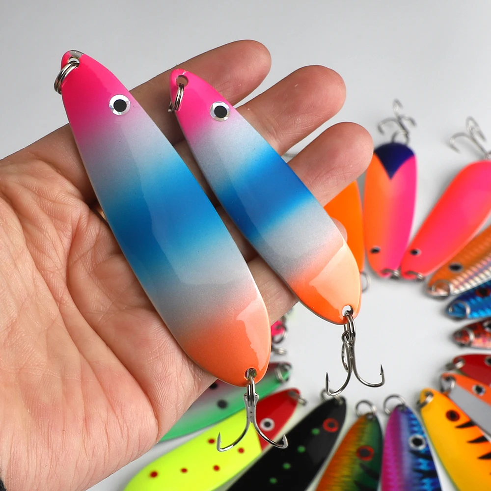 Forellenfischen 75 mm/95 mm Löffel Künstlicher Köder Süßwasserlöffel Angeln Jigbait Angeln Flatterlöffel Jerkbait Köder – Detail 3