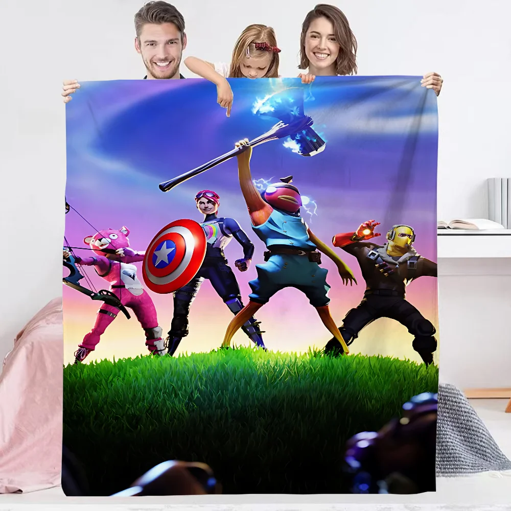 Games-F-Fortnites Personalized Blanket for Sofa Decoration Luxury Throw Blankets & Throws Warm Blanket King Size Cobija Plaid 2