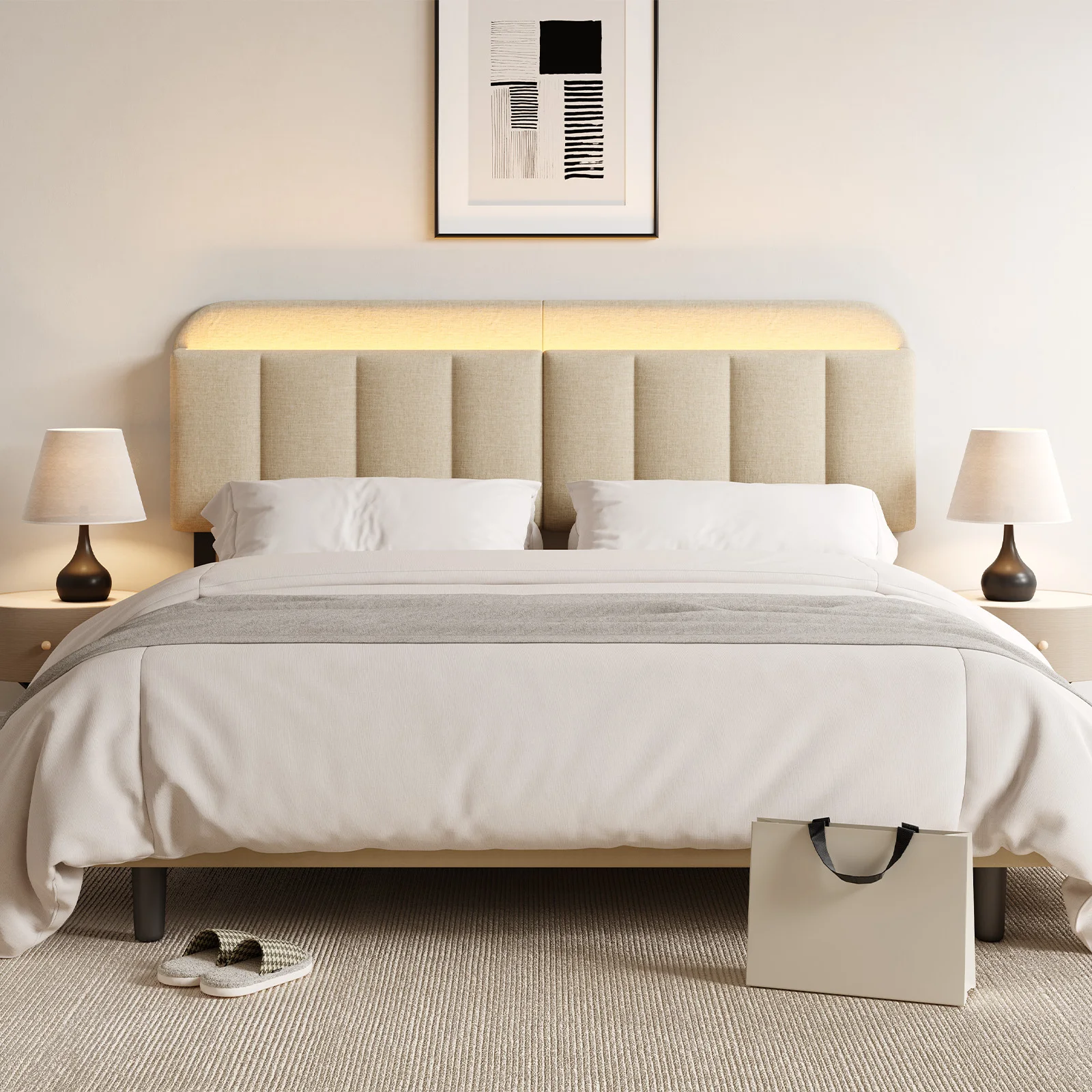 Adjustable LED Storage Headboard 4
