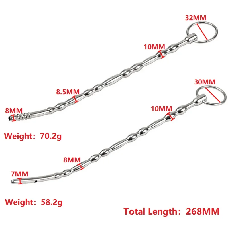Long Stainless Steel Penis Plug Urethral Catheter Sound Dilator Metal Penis Plug Set Stick Insert Male Sex Toy Man urethral dilator,silicone urethral dilator