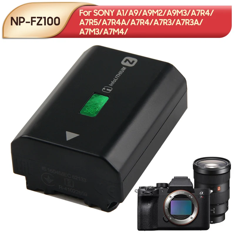 소니 미러리스 카메라용 교체 NP-FZ100 카메라 배터리, A1, A9, A9M2, A9M3, A7R4, A7R5, A7R4A, A7R3A, A7M3, A7M4, A7S3, A7C2, A7, A7M3 Best5 소니 미러리스 카메라용 교체 NP-FZ100 카메라 배터리, A1, A9, A9M2, A9M3, A7R4, A7R5, A7R4A, A7R3A, A7M3, A7M4, A7S3, A7C2, A7, A7M3 Best5