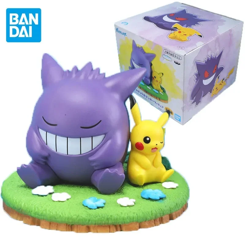 bandai-original-pokemon-anime-figure-gengar-pikachu-action-figure-ornamento-di-natale-giocattoli-regalo-per-bambini-modello-da-collezione