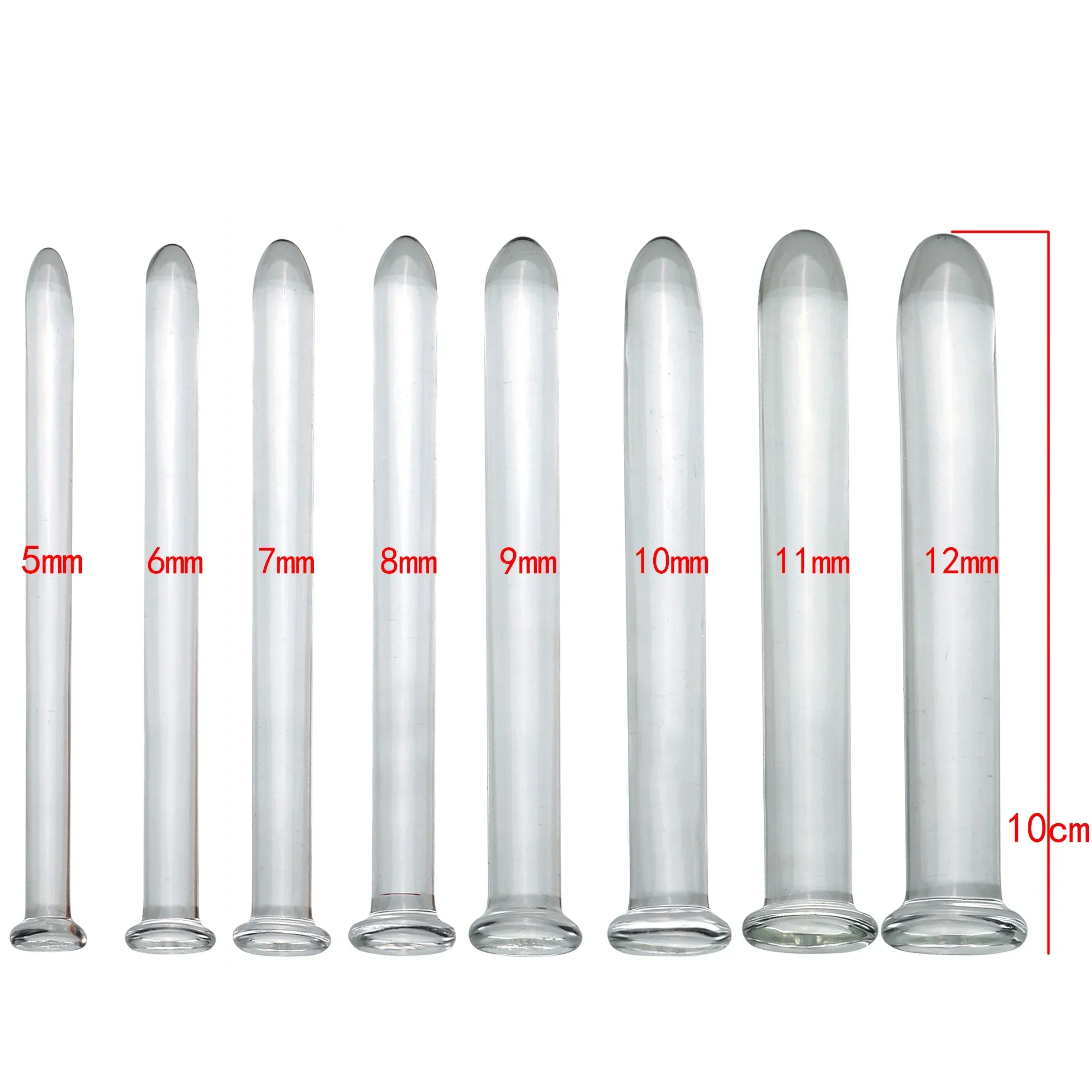 Urethral Dilation Massage Glass Horse Eye Rod Urethral Stimulator Expander Penis Plug Fetish SexToy for Men Masturbator 8 Size penis sex toys