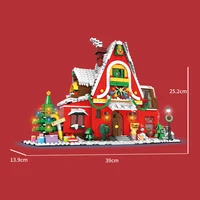 2023 City Creativity Winter Village Christmas House Christmas ART House Model Building Blocks Bricks Kids Toys Christmas Gift 2