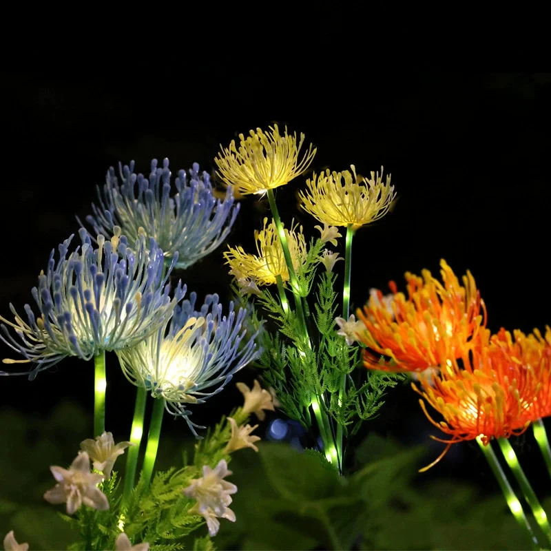 Outdoor Solar Lamp Simulated Eternal Flower Snow Lotus LED Lawn Lamp Garden Summer Camping Party Landscape Lighting Decoration