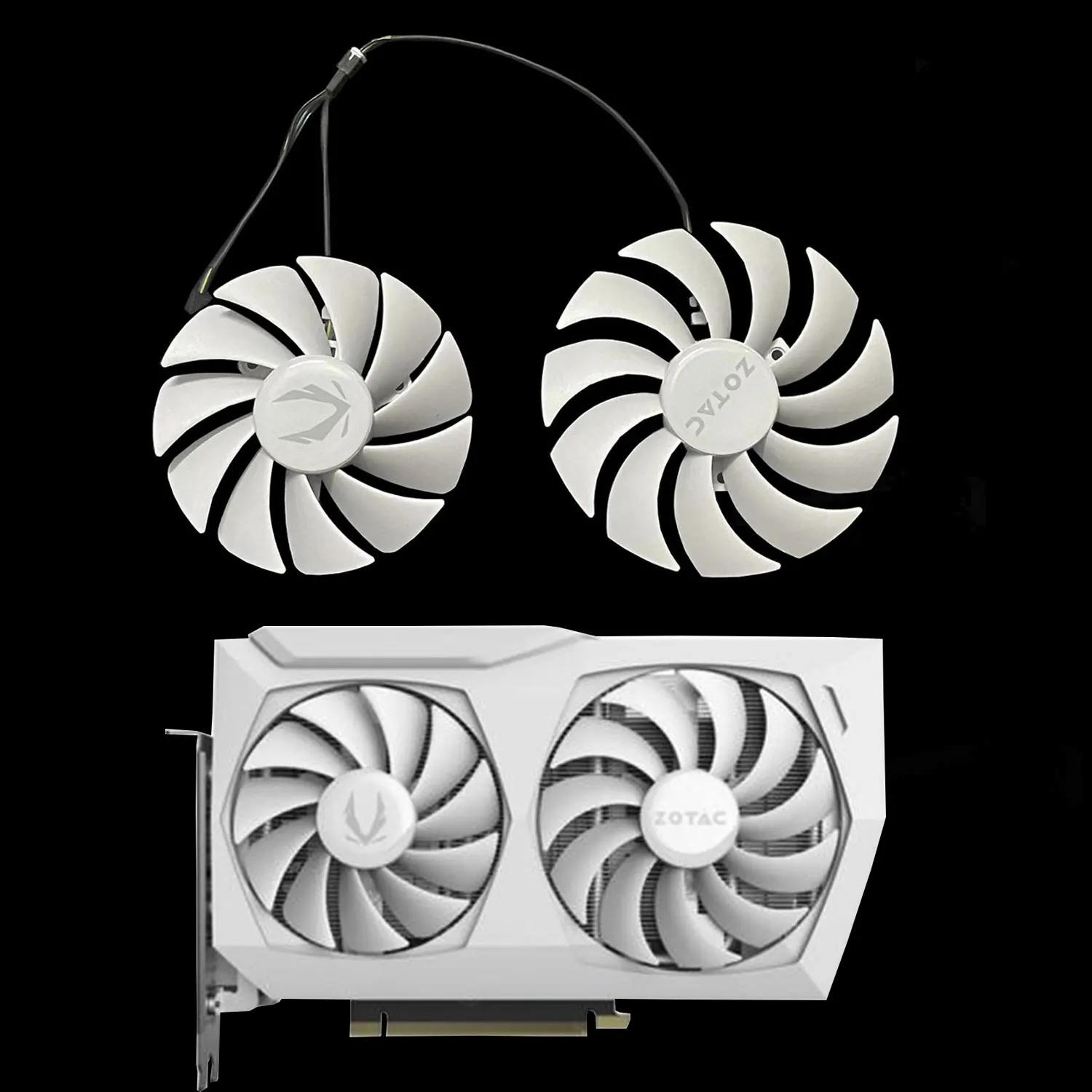 Ventilador de Gpu Goc para Zotac Geforce Branco Lua Gaa8s2u Ga92s2u Ga92s2u Rtx 3060ti 3060 3060 ti Amp Rtx3060 3060 Rtx3070 3070 3070