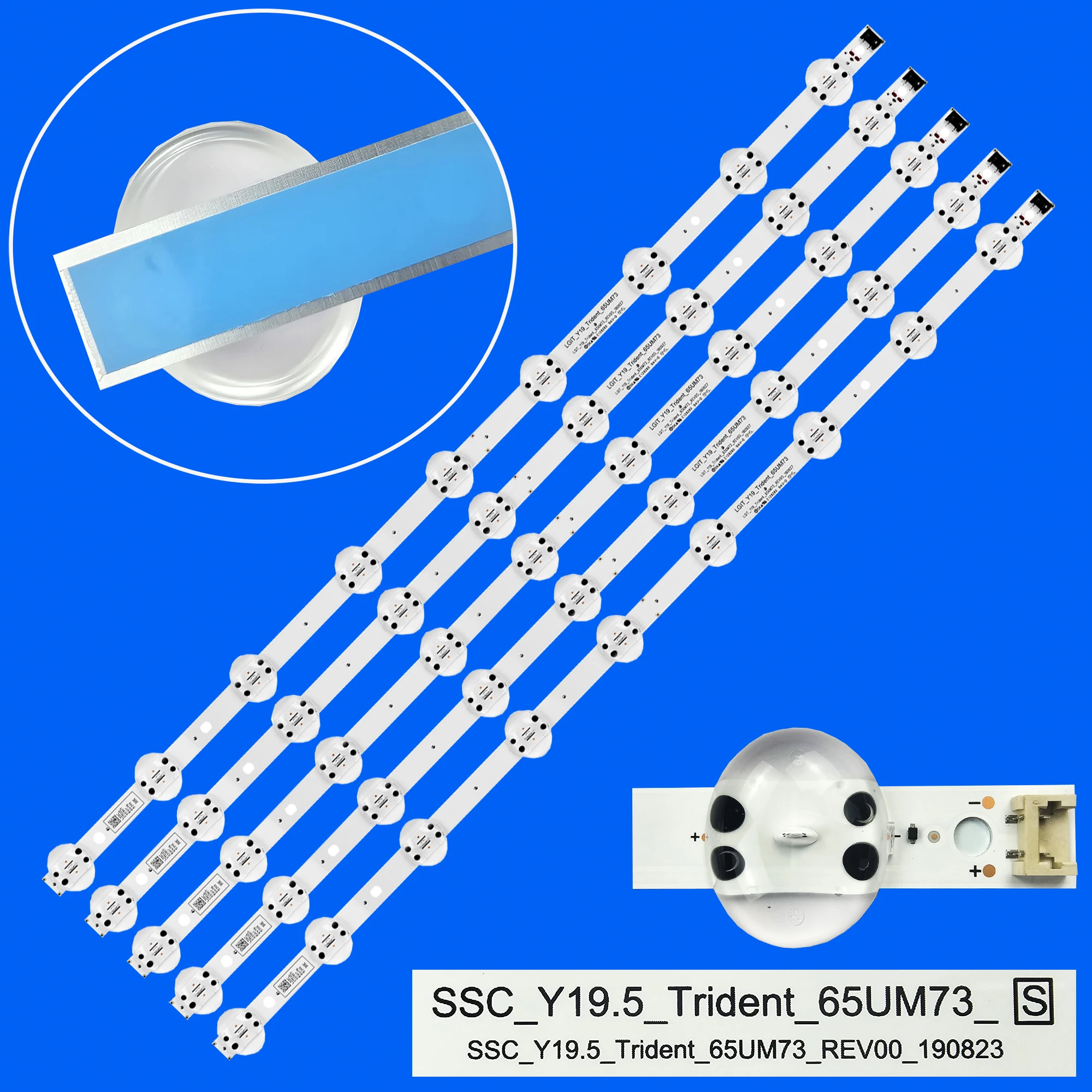 LED Backlight strip for 65UM7300PUA.BUSGDJR 65UM7300 65UM7450PLA 65UM7470PSA 65UN7300PTA SSC_Y19_Trident_65UM73_REV00_18092