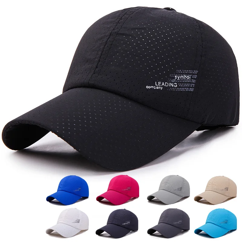 Outdoor Summer Sun Hat for Women Men Quick-drying Mesh Breathable UV Protection Hat Golf Fishing Running Baseball Cap_voghion.com
