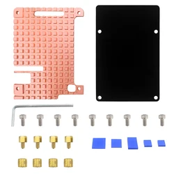 Pure Copper Heatsink Metal Case with Passive Cooling Shell for Enhanced Thermal Performance (Copper Heatsink)
