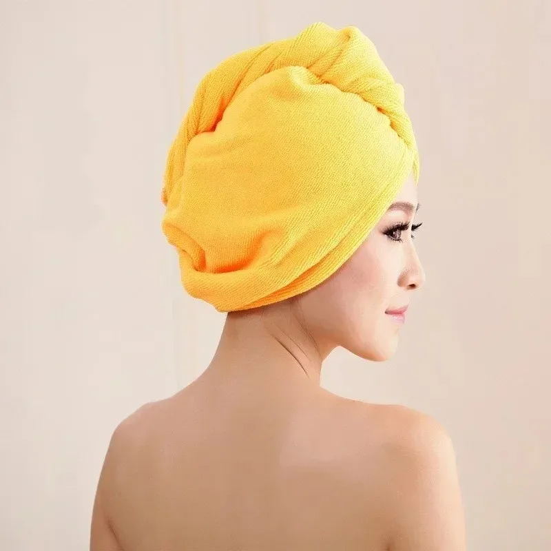 1PC Women Ultra Absorbent Quick Dry Towel Head Wrap Wringing Hair Turban Womens Super Soft Hair Drying Cap Bath Accessories