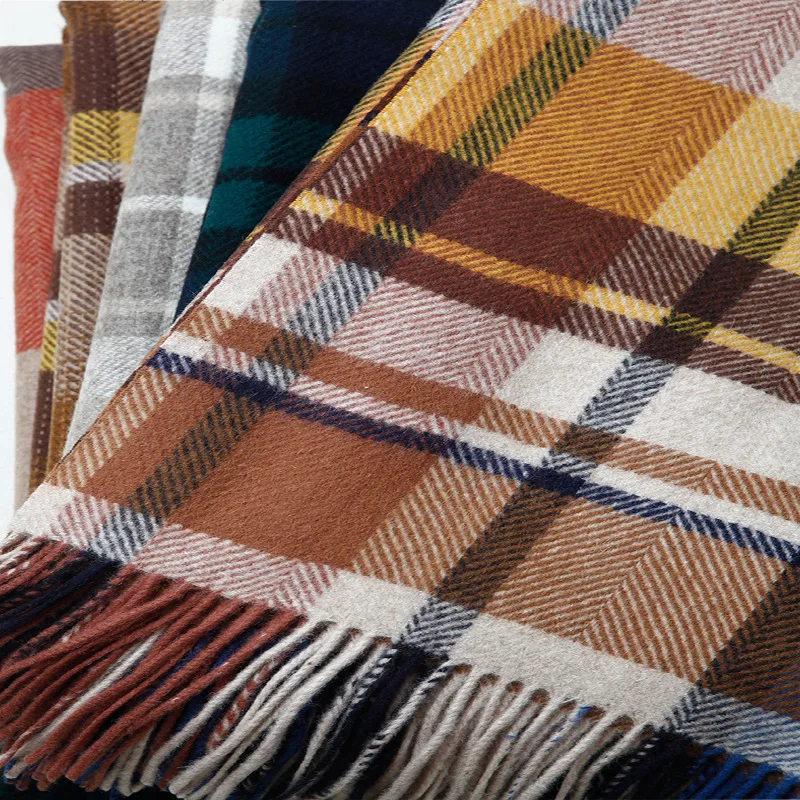 

Cashmere Herringbone Pattern Wool Blanket, Sofa Blanket, Aviation Cover Blanket, Office Air-Conditioned Room Warm Blanket
