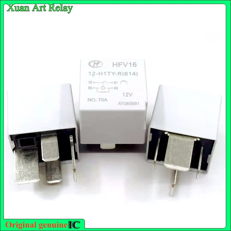 

5pcs/lot 100% original genuine relay:HFV16-12-H1TY-R 12V 70A 4pins