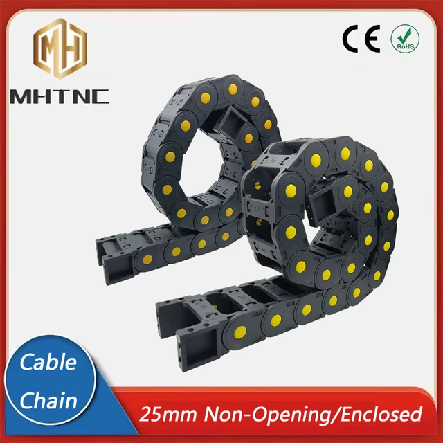 1M ความยาว 25X25/38/50/57/70/77/103 มม.ลากสายโซ่สําหรับเครื่องกัด CNC Router ป้องกันสายไฟ 1