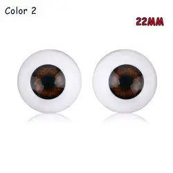 Realistic Animal - Style Half Round Hollow Doll Eyes in Blue, Brown, and Black (Color2 - 22mm)