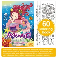 Drawing Book Mermaid Dinosaur Coloring Book 60 Sheets Cartoon Graffiti Enlightenment Coloring Book Early Education Tool 2