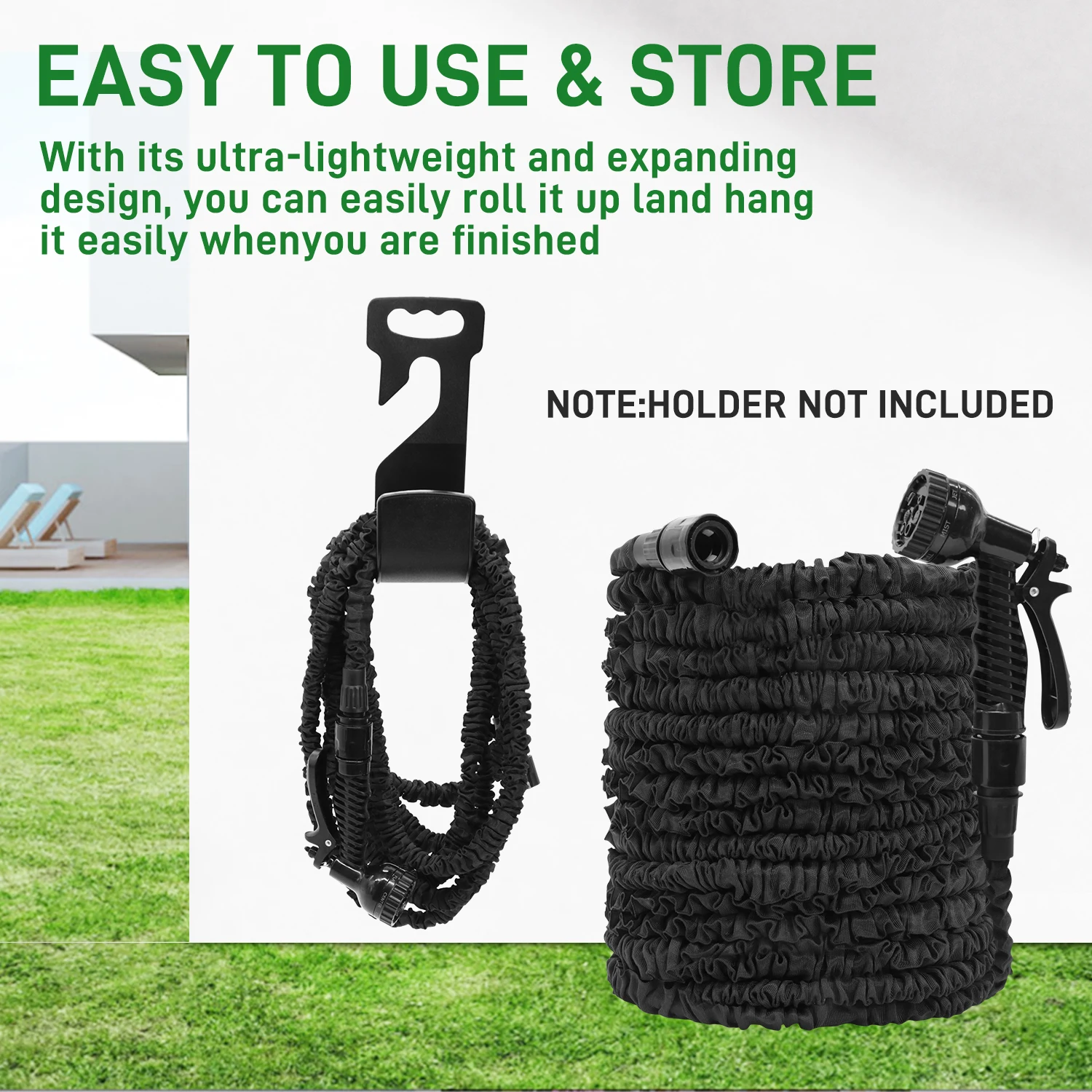 Expandable Magic Hose 25-100FT (7.5-30M) 7 Patterns Water Gun Garden Hose Flexible Water Telescopic