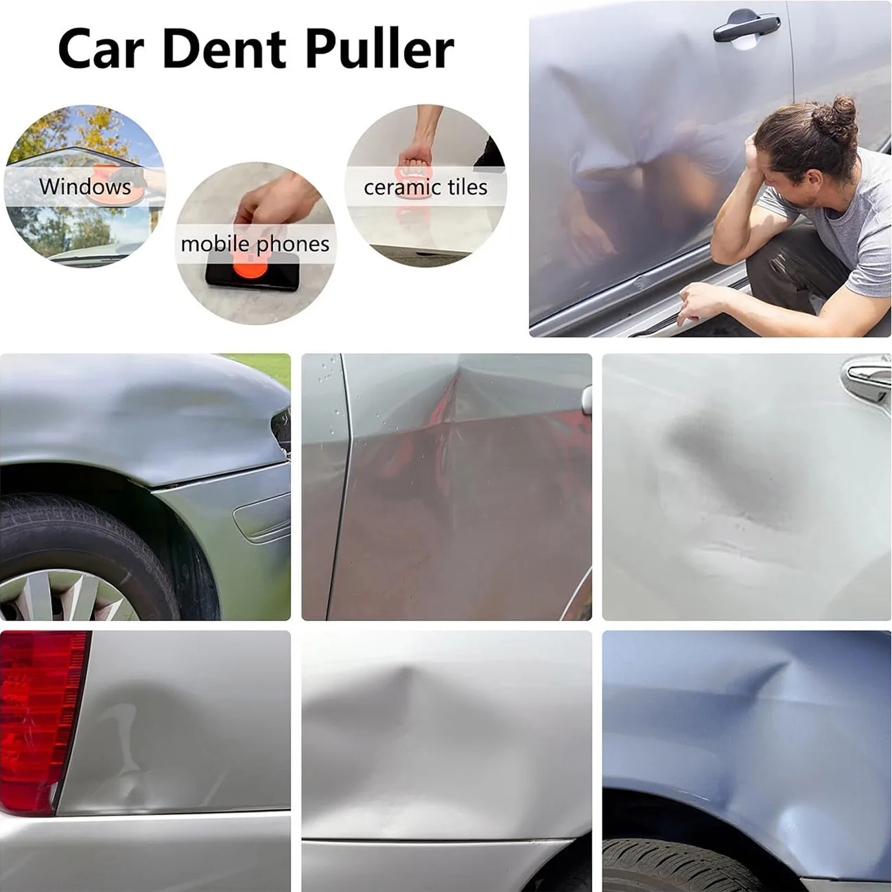 Car Dent Removal Kit for Car Repair Glass Screen Tiles Lifting Objects Moving