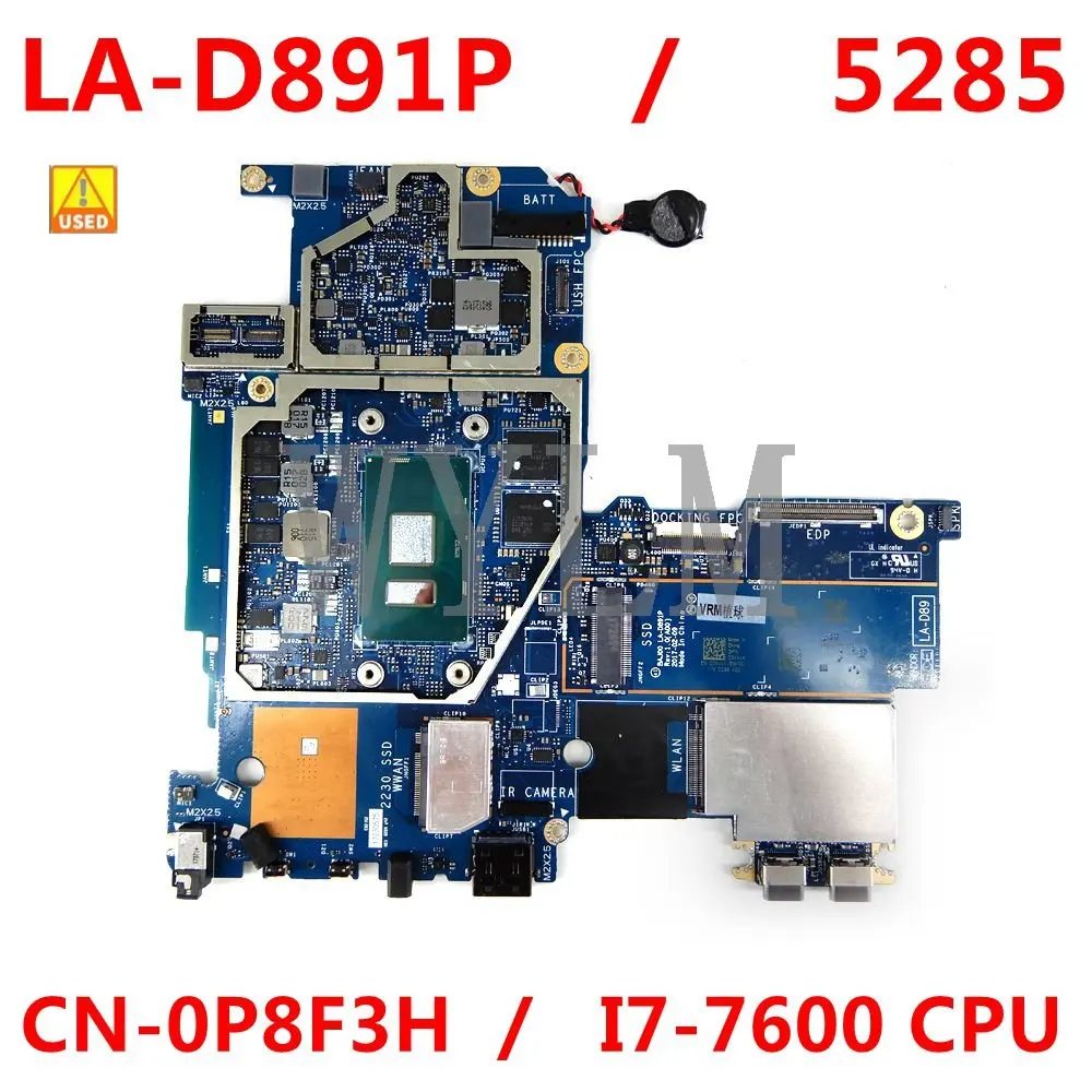 

Совместима с материнской платой Dell 5285 CN-0P8F3H 0P8F3H P8F3H байкад00 LA-D891P I7-7600 CPU 100%, хорошо используется