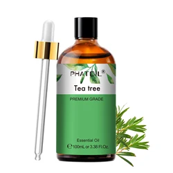 Aromatherapy Essential Oils Variety Pack - Lavender, Rose, Vanilla, Eucalyptus, Sandalwood, Pine - 100ML (Tea tree)