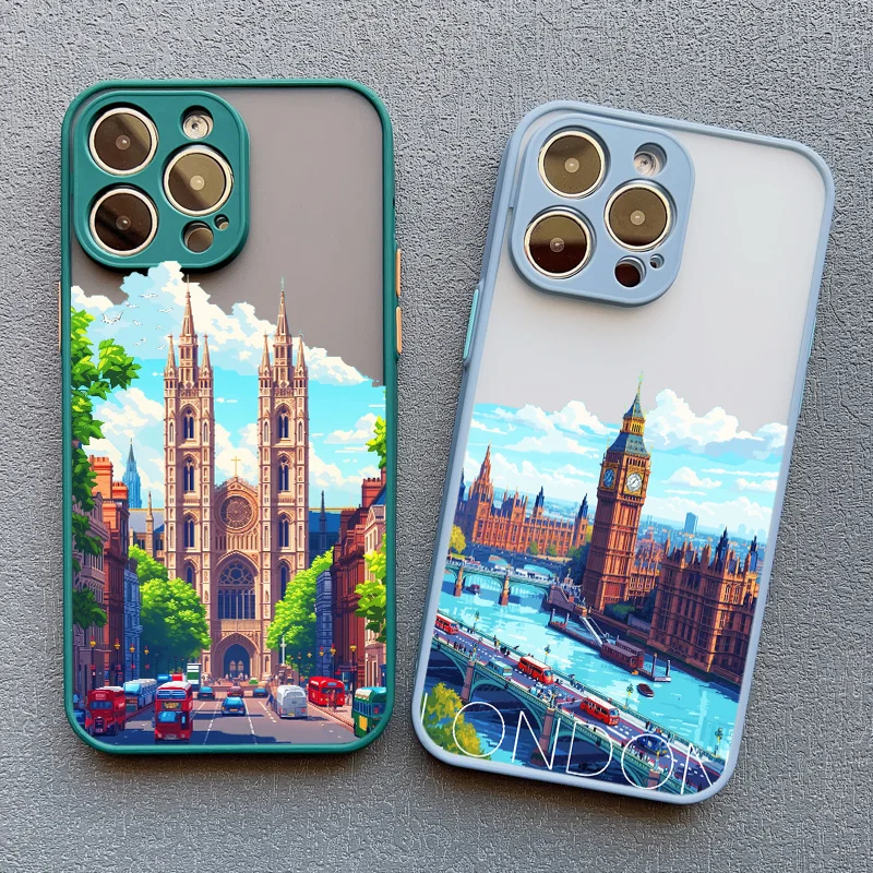 Bruchende Stadtlandschaft New York London City Handyhülle für iPhone 15 14 16 Pro Max Plus 13 Mini 12 11 Pro Max XR 7 8 SE2 Abdeckungen – Detail 16