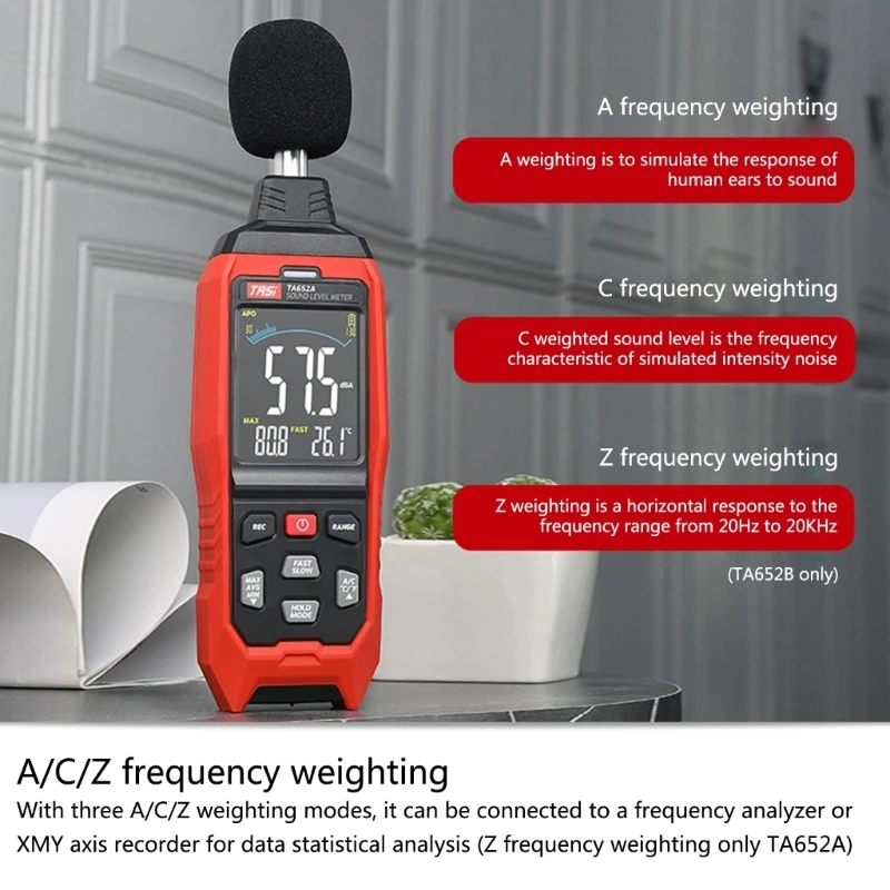 

Тестер промышленного шума Удобные шумомеры TA652B Измерители шума Оцените и оцените тишину в вашем окружении