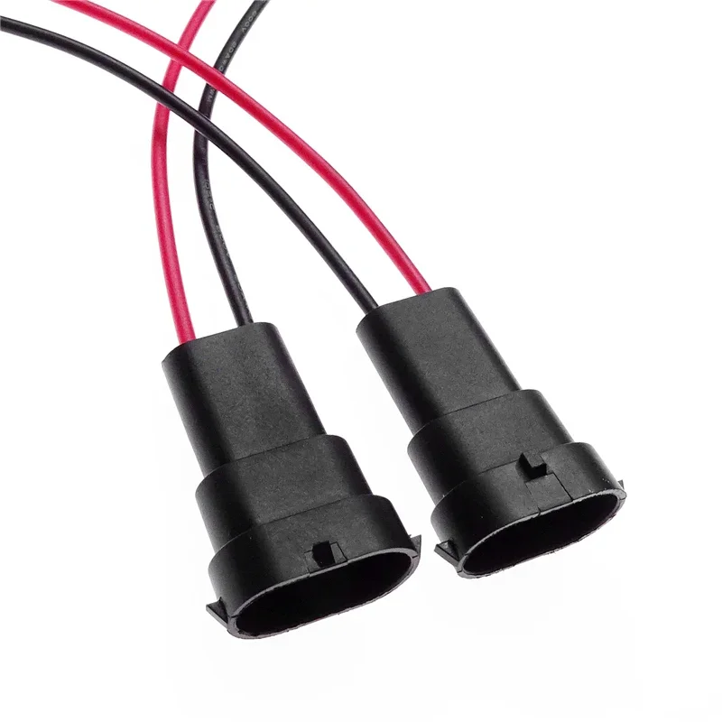 Car Headlight Wiring Harness Connector Fog Light Bulb Base Socket Cable Plug 2 Pcs For H8 H9 H11 Harness Male Socket Adapter