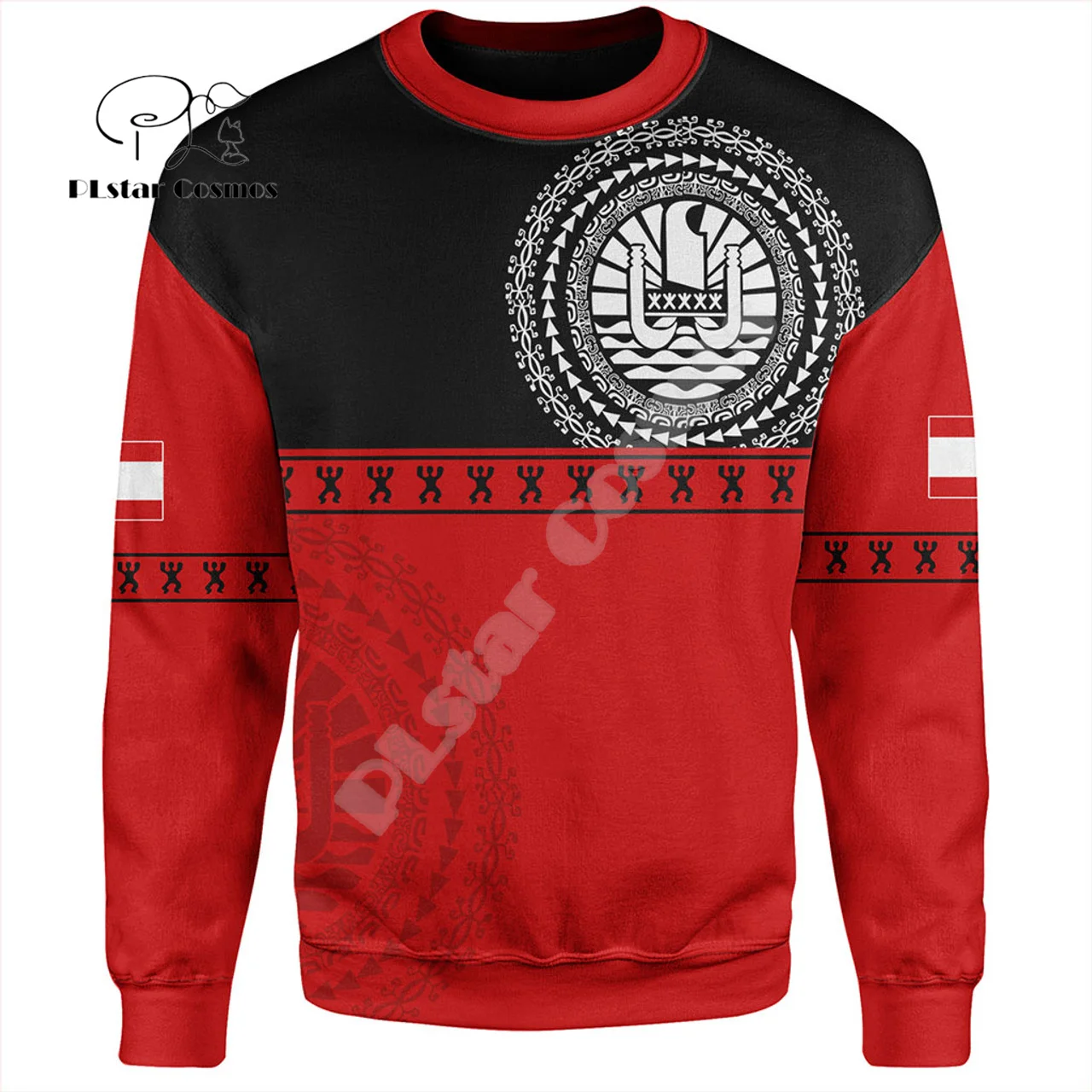 Custom Name French Polynesia Tahiti Country Flag Tribal Hibiscus Tattoo Retro 3DPrint Pullover Harajuku Casual Hoodies Jacket V7