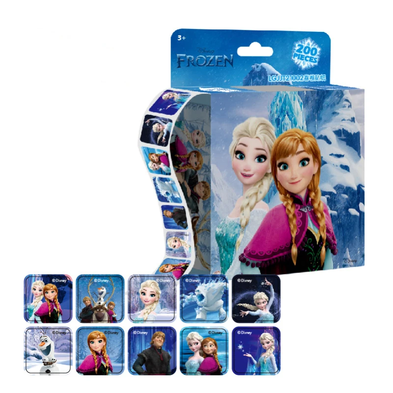 200 Sheets/Box Disney Cartoon Stickers Princess Frozen Mickey Mouse Minnie Sticker Girl Boy Teacher Reward Toys Gift