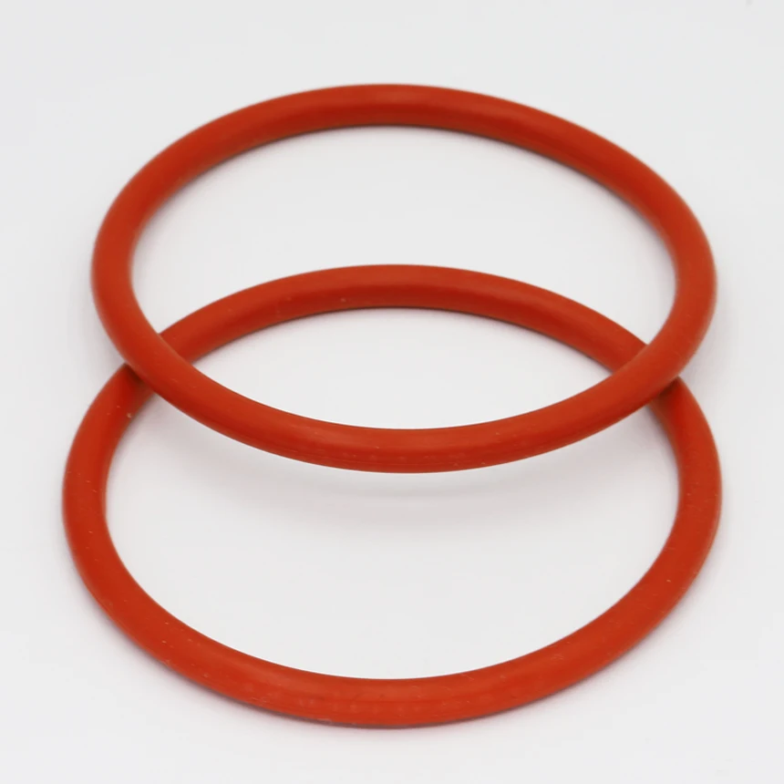 5pcs 145x5 145*5 150x5 150*5 (OD*Thickness) 5MM Food Grade Red Silicone ...