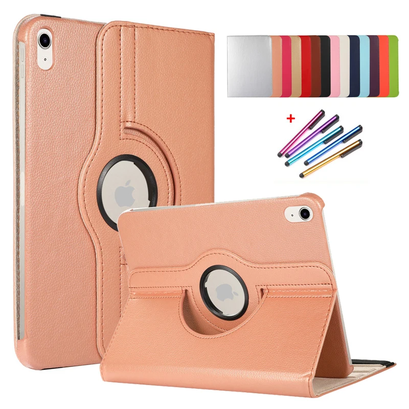 For Ipad 10Th Generation Case 2022 360 Rotating Pu Leather Flip Stand Cover For Ipad 10 Gen 2022 Case Funda Coque 10.9 Inch