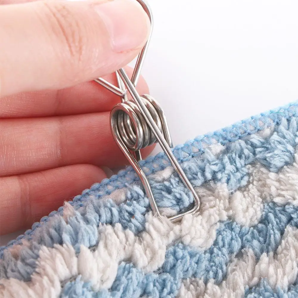 Accessories Stainless Steel Picture Clamp Clothes Storage Towel Clip Clothespin Sealing Clip Spring Pegs Clothing Clamps