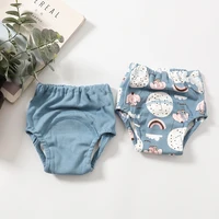 100% Cotton Baby Training Pants 4 Layers Washable Diaper Learning Pants Infant Cotton Shorts Underwear 1