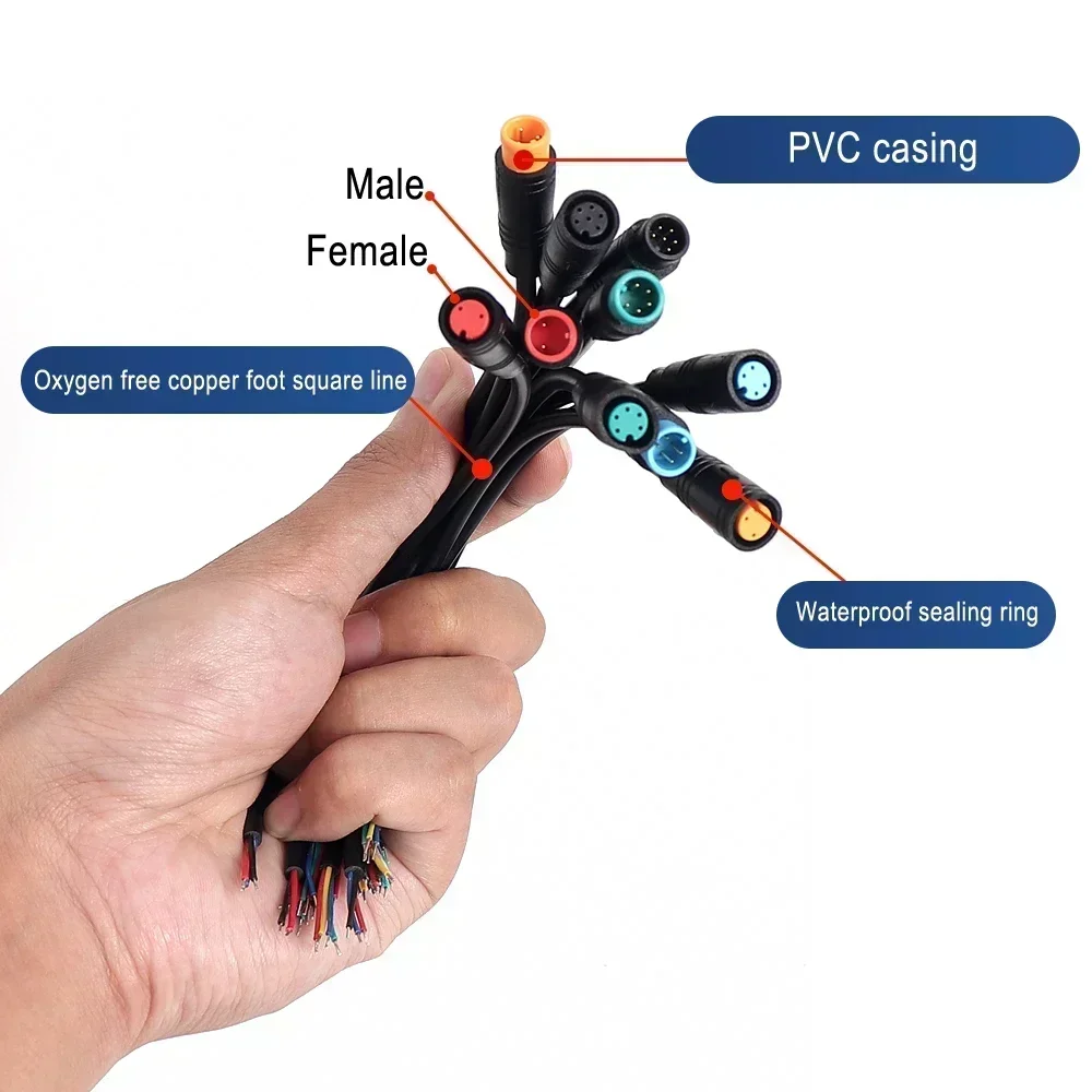 Electric Scooter & E-bike Wiring Plug - Male/Female Connector for Brake & Sensor Cables