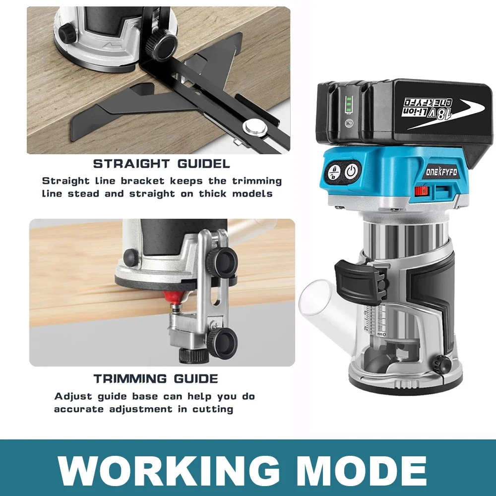 Electric Wood Router for Makita 18V Battery