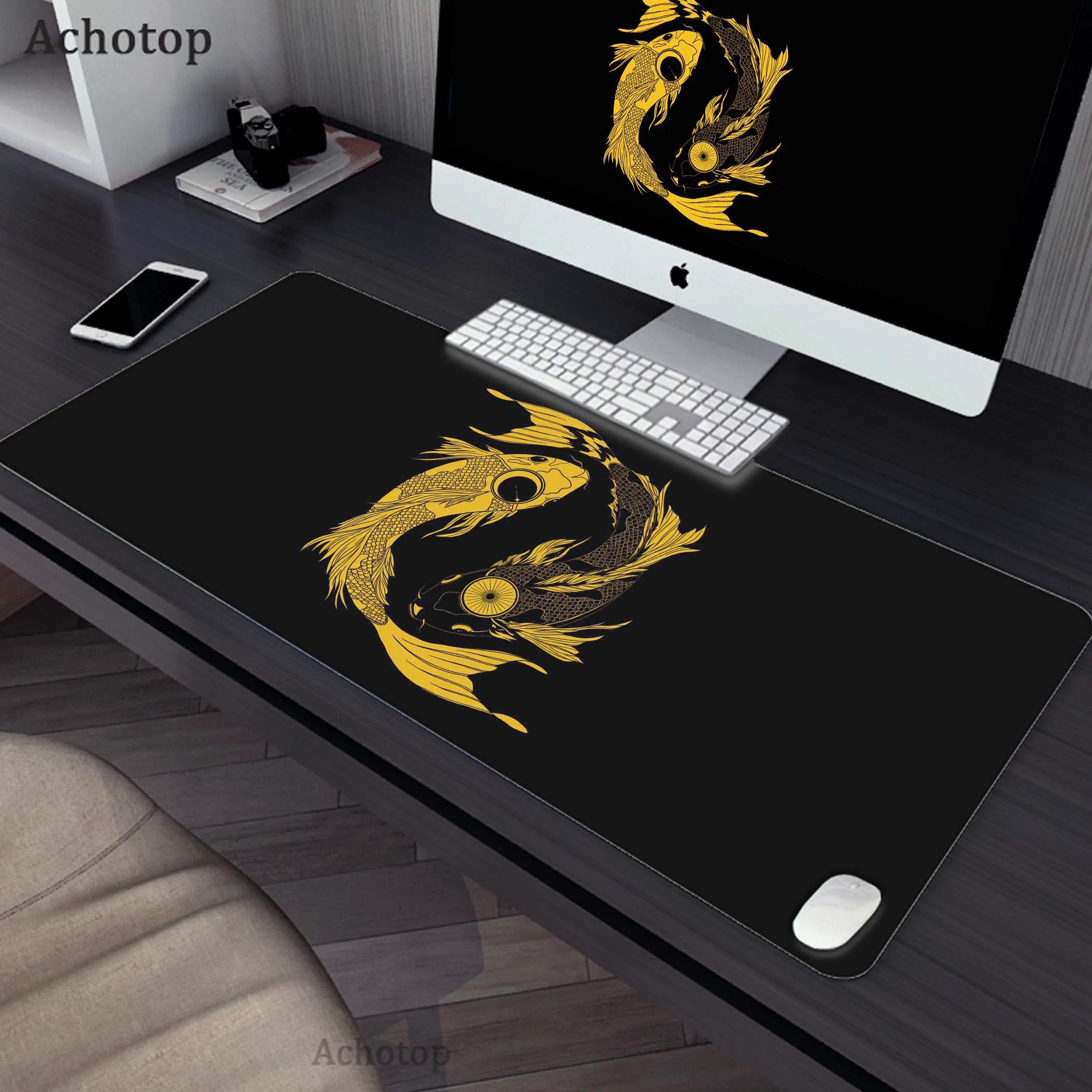 

Большой коврик для мыши Yin Yang Koi Fish с узором коврик для мыши, коврик для мыши, игровой коврик, игровой коврик для мыши, коврики для клавиатуры, игровой Настольный коврик